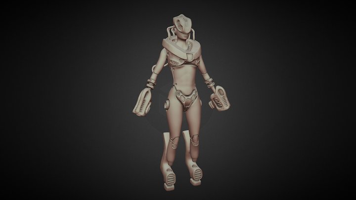 Female Android Sculpt 3D Model