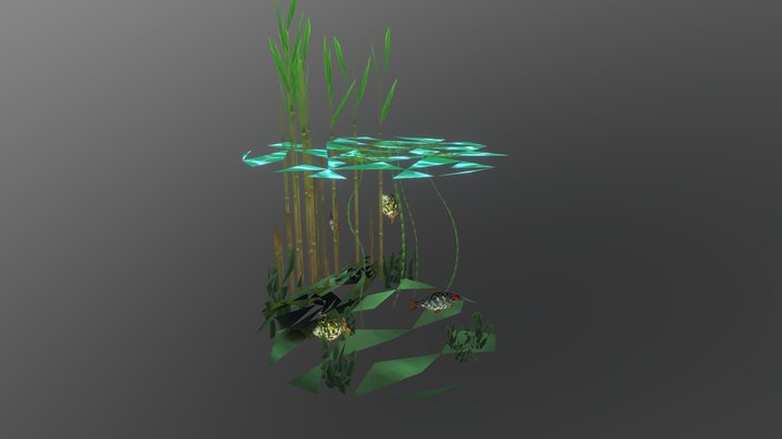 Freshwater lake - Diorama 3D Model