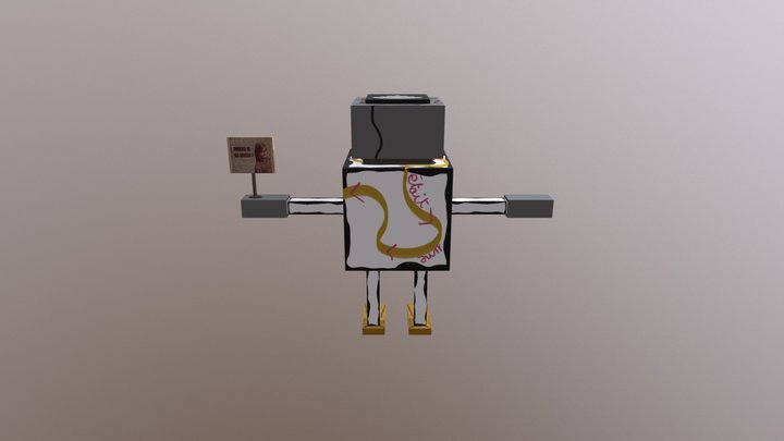 Paper Robot Hassen 3D Model