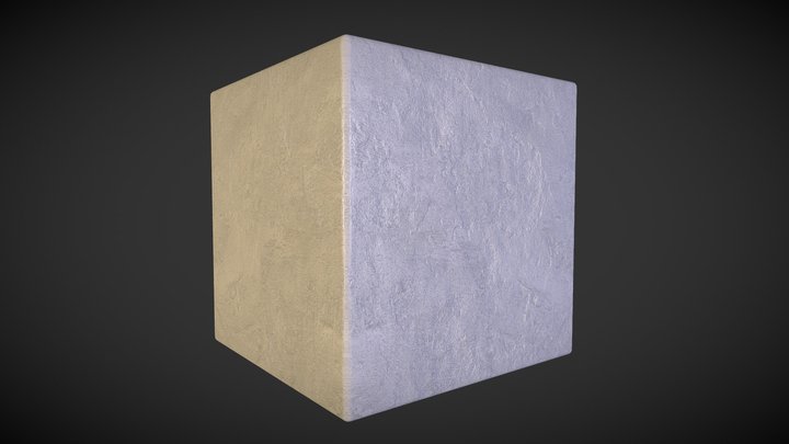 Plaster wall Seamless 3D Model