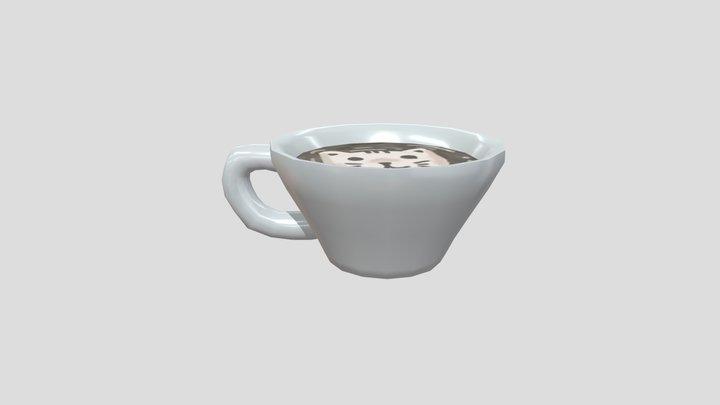 Cat latte 3D Model