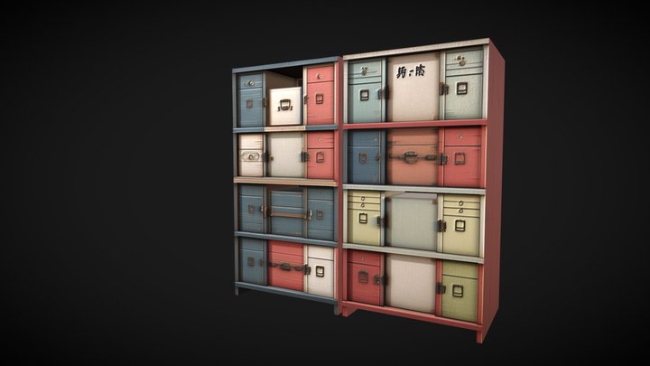 Asian Cabinet "Japanese style" type 02 3D Model