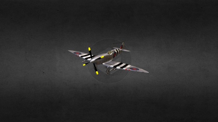 Spitfire HF MK VII Airplane 3D Model