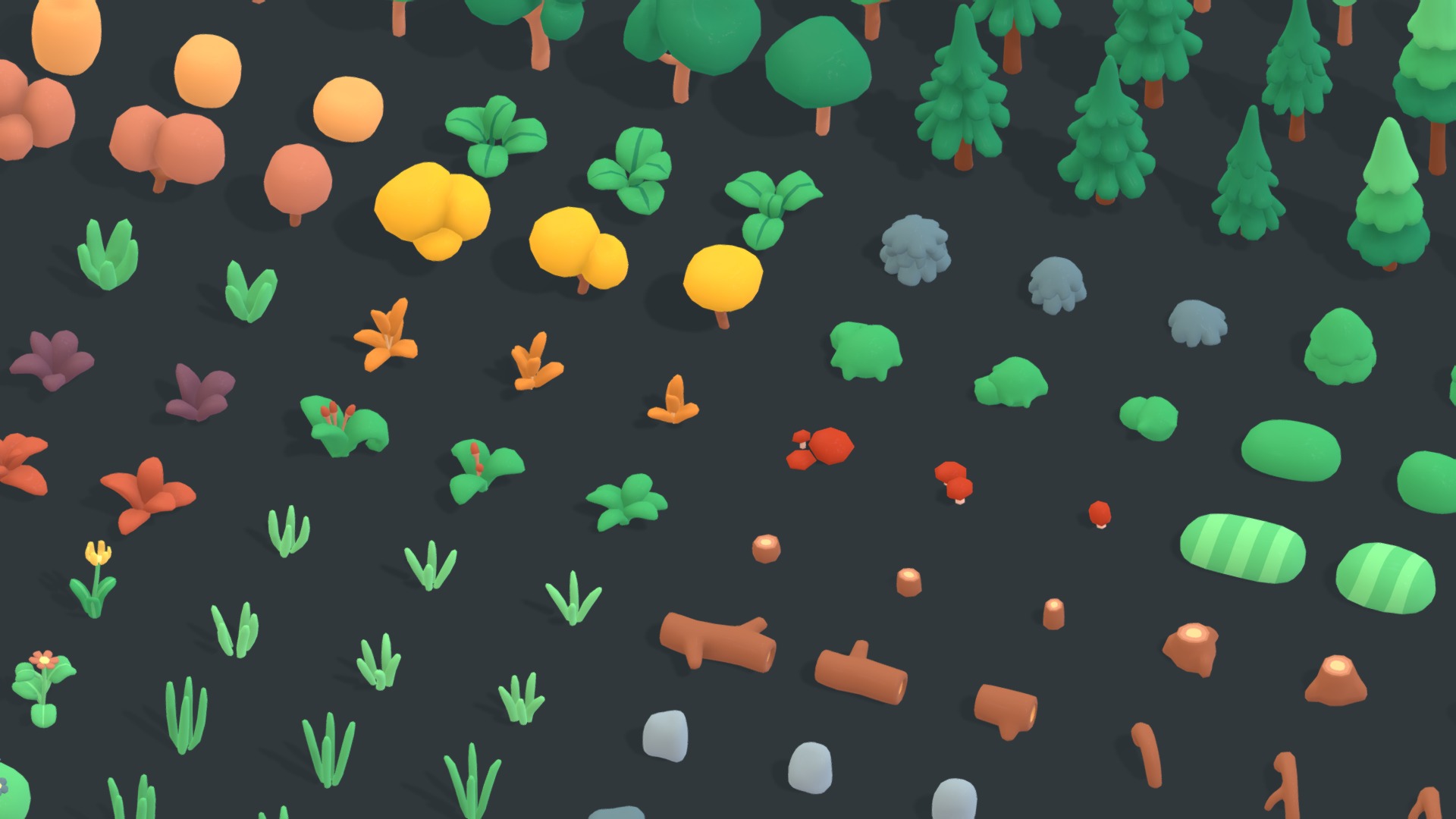 3D model Nature Forest – Animation Assets - This is a 3D model of the Nature Forest - Animation Assets. The 3D model is about background pattern.