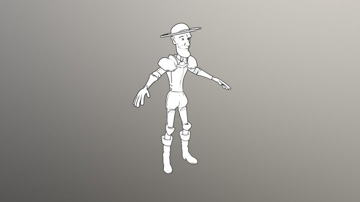 Quijote línea 3D Model