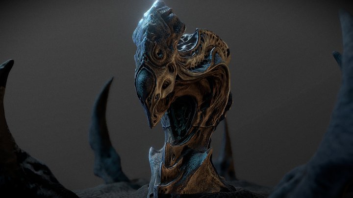 Nestling - lowpoly 3D Model