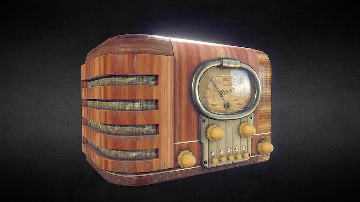 Zenith 5S319 Antique Radio 3D Model