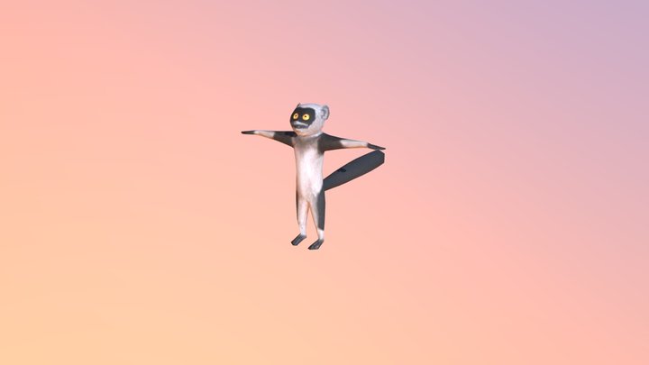 Lemurs_From_Madagascar_2_Escape_Africa_Game 3D Model