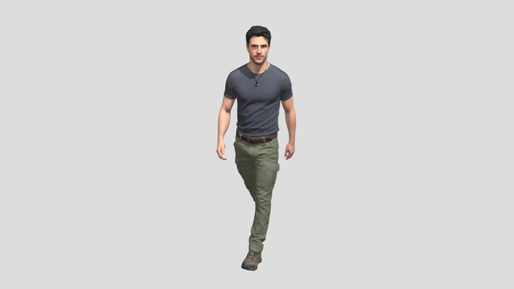 Casual Trekker 3D Model