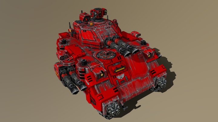 Blood Angels Mk4c Predator Lasscannon 3D Model