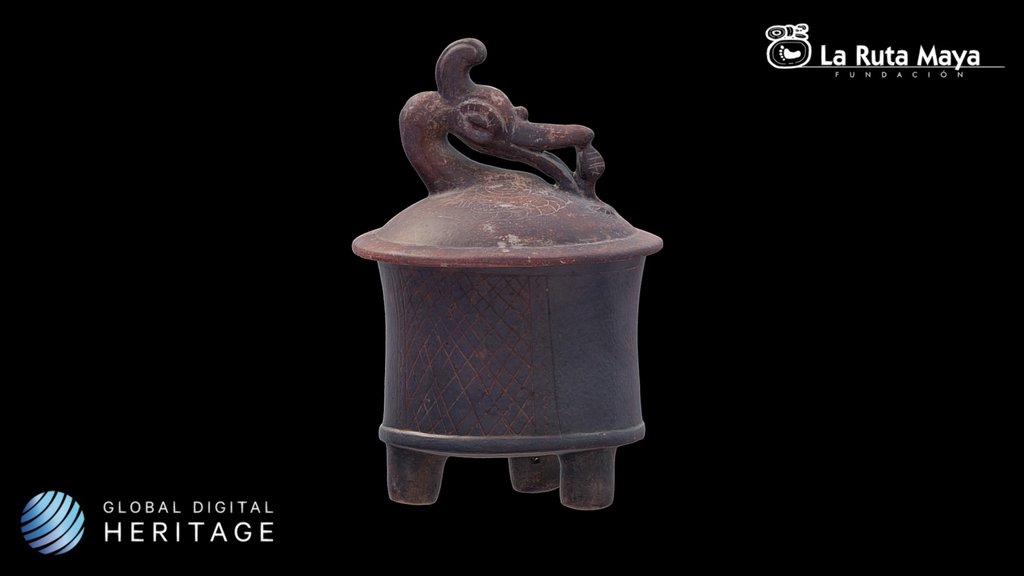 Tripod vessel with effigy lid