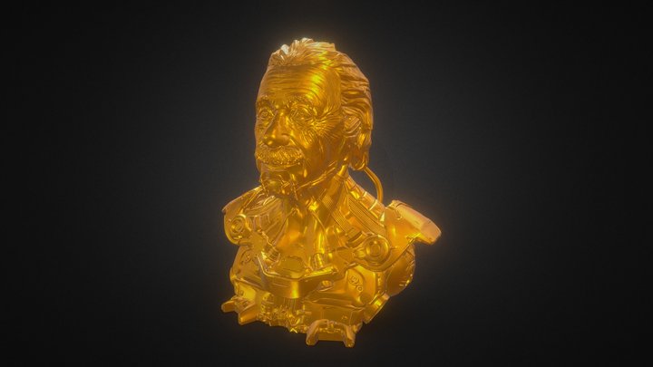 Cyborg Albert Einstein 3D Model