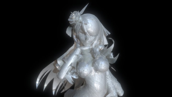 Marble statue of Rita Rossweisse Fallen Rosemary 3D Model