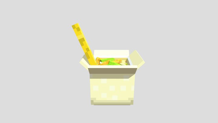 Chinese takeout box 3D Model