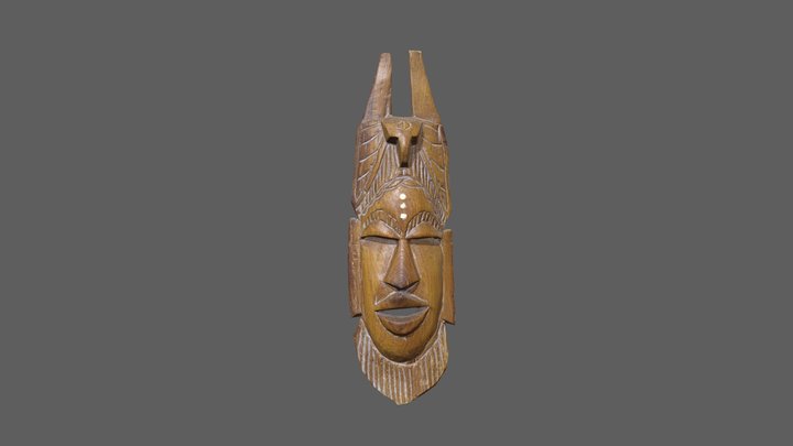 wooden_mask_001_quads 3D Model