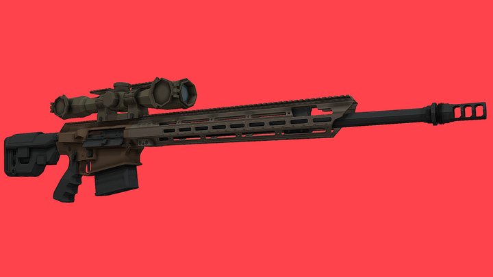 Low-Poly S.W.O.R.D. Mk-18 SA-ASR Mjölnir 3D Model