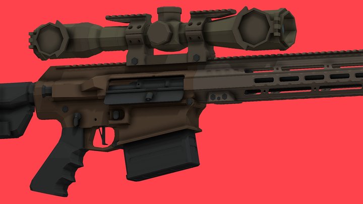 Low-Poly S.W.O.R.D. Mk-18 SA-ASR Mjölnir 3D Model