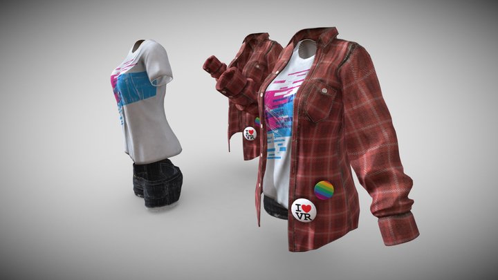 Casual Outfit Set 3D Model