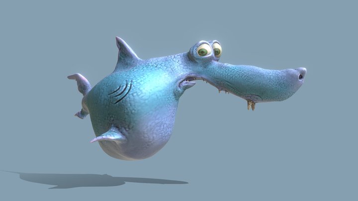 Martin - Brave shark (Animated) 3D Model