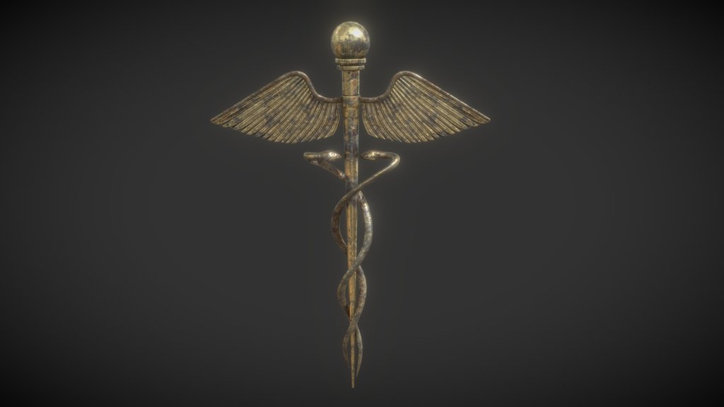 Old Caduceus statuette
