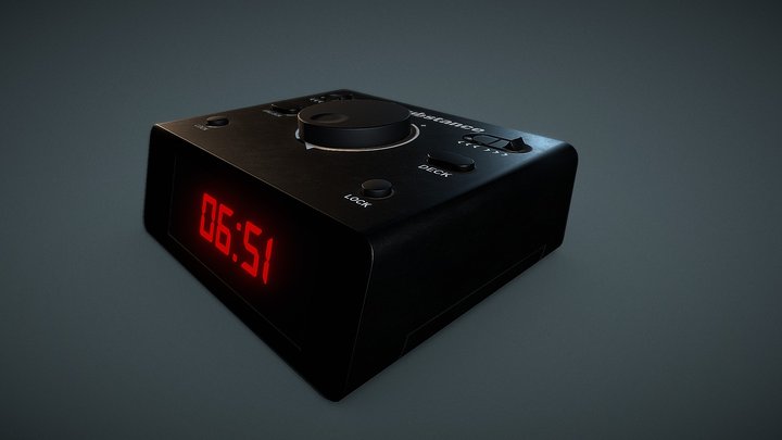 Digital alarm (props) 3D Model