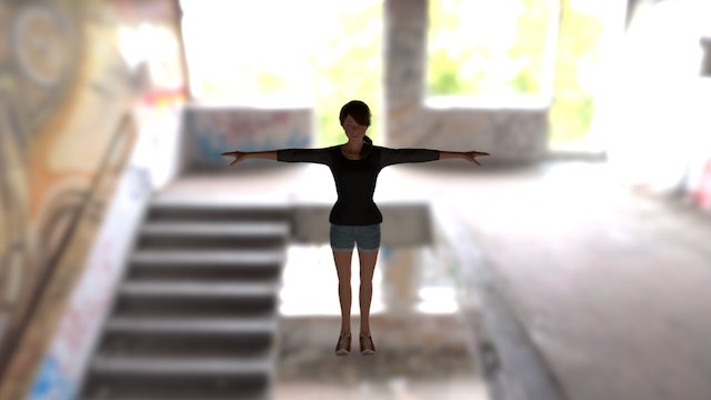 Beautiful young girl 3D Model