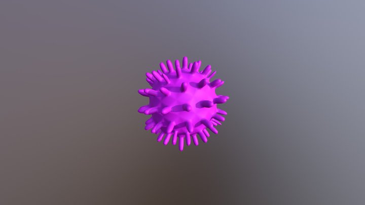 Basic Structure of an Enveloped Virus 3D Model