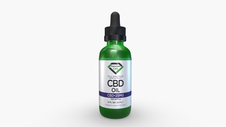 Diamond CBD Dropper 3D Model