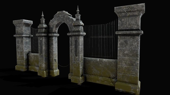 Cemetery Gateway 3D Model