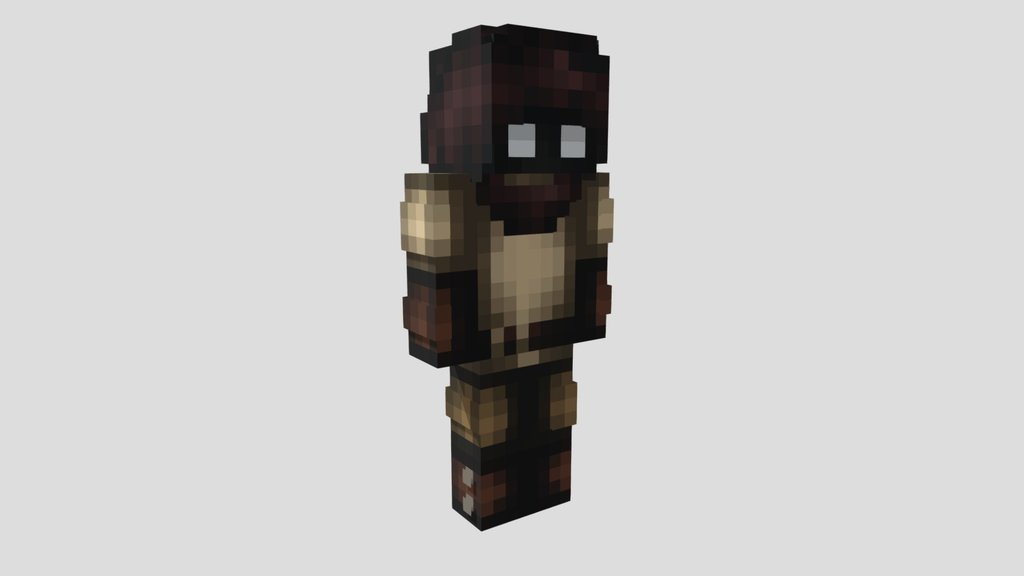 Deputy Ace 3D Model – Minecraft Style Character