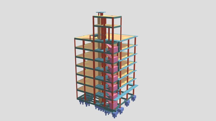 PROJETO ESTRUTURAL COMPLETO 3D Model