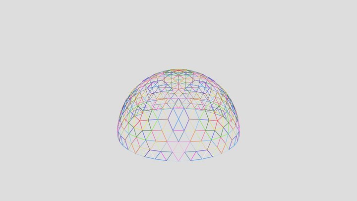 GEODOME 30_core_color 3D Model
