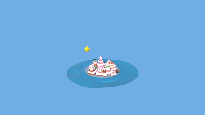 Whole Cake Island Diorama 3D Model