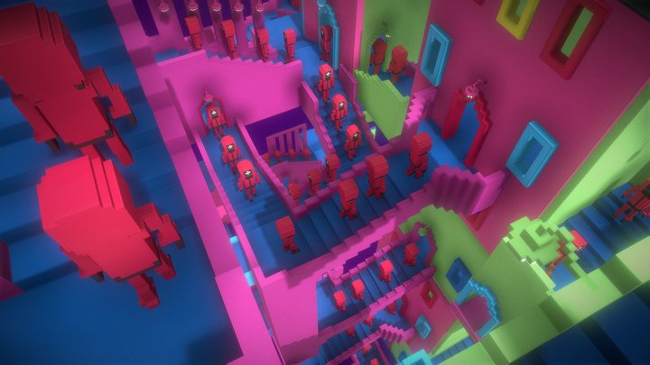 SQUID GAME in Voxels 3D Model