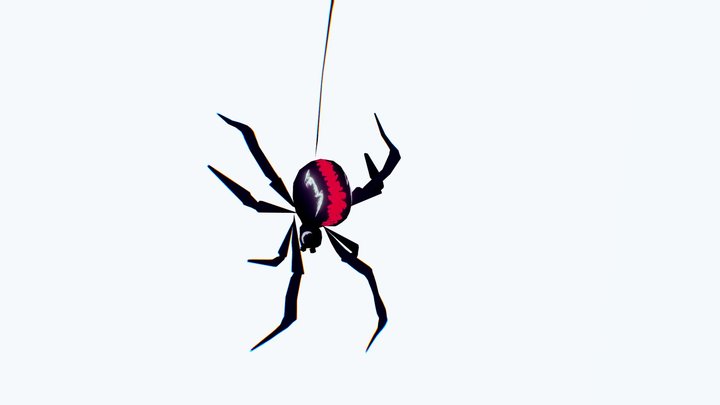 LowPoly Spider 3D Model