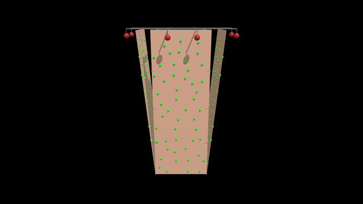 Climbing wall on the tower 3D Model
