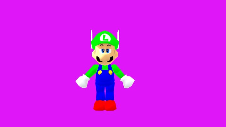 luigi-mario-64-model-rigged-by-spikey-vi-dfa56at 3D Model