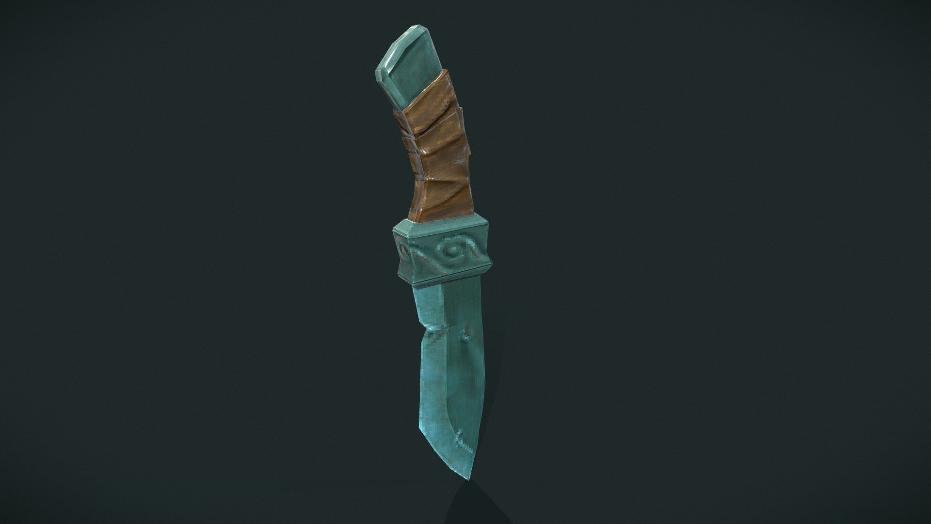 Low poly hand painted knife 3D model by Epsilon (JeromeCaballes