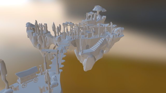 Floating Bazaar Model Third Pass 3D Model