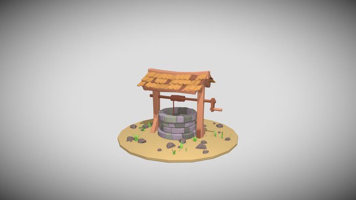 Stylized Water Well 3D Model