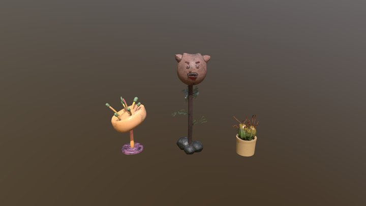 Alien Plants 3D Model