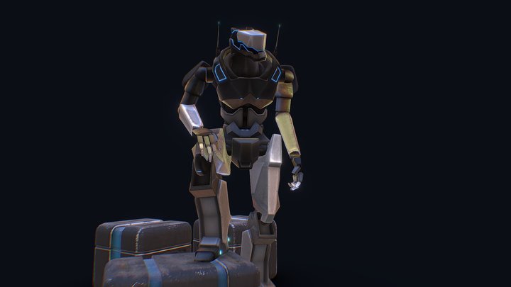 Big robot character 3D Model