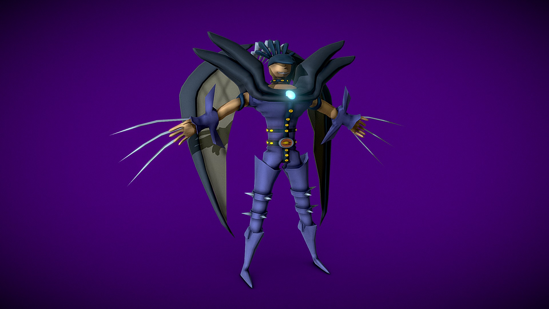 3D model Evil Hero Malicious Fiend (Yugioh) - This is a 3D model of the Evil Hero Malicious Fiend (Yugioh). The 3D model is about a person in a garment.