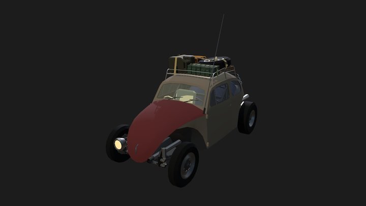 Post Apocalyptic Volksrod 3D Model