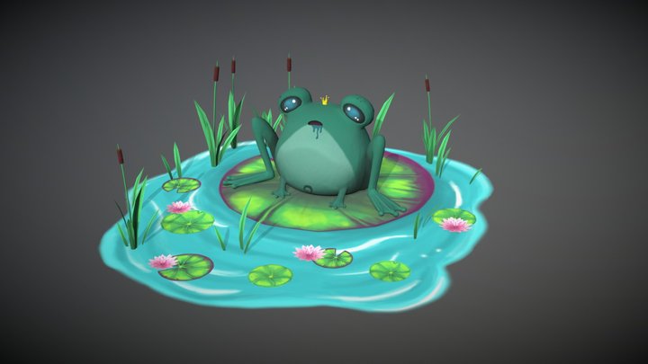 Kiss my frog 3D Model