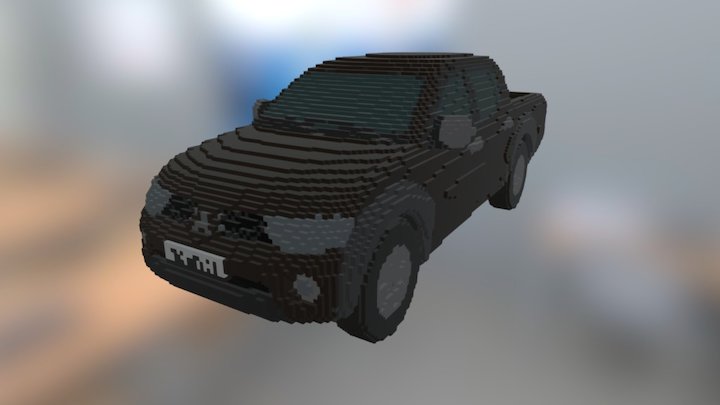 Mitsubishi Truck Voxel 3D Model