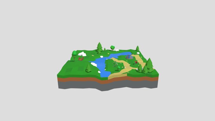 rendu final parc 3D 3D Model