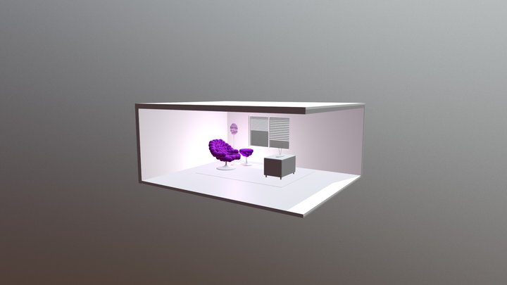 Buble Chair, Table, Lamp 3D Model