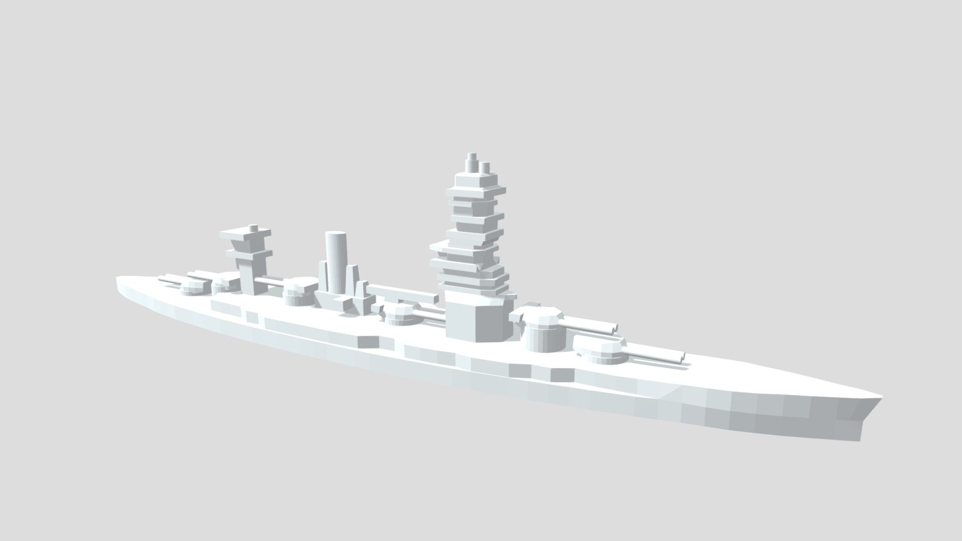 IJN Fuso - Model for 1/4000 printing - Download Free 3D model by ...