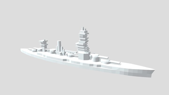IJN Fuso - Model for 1/4000 printing 3D Model